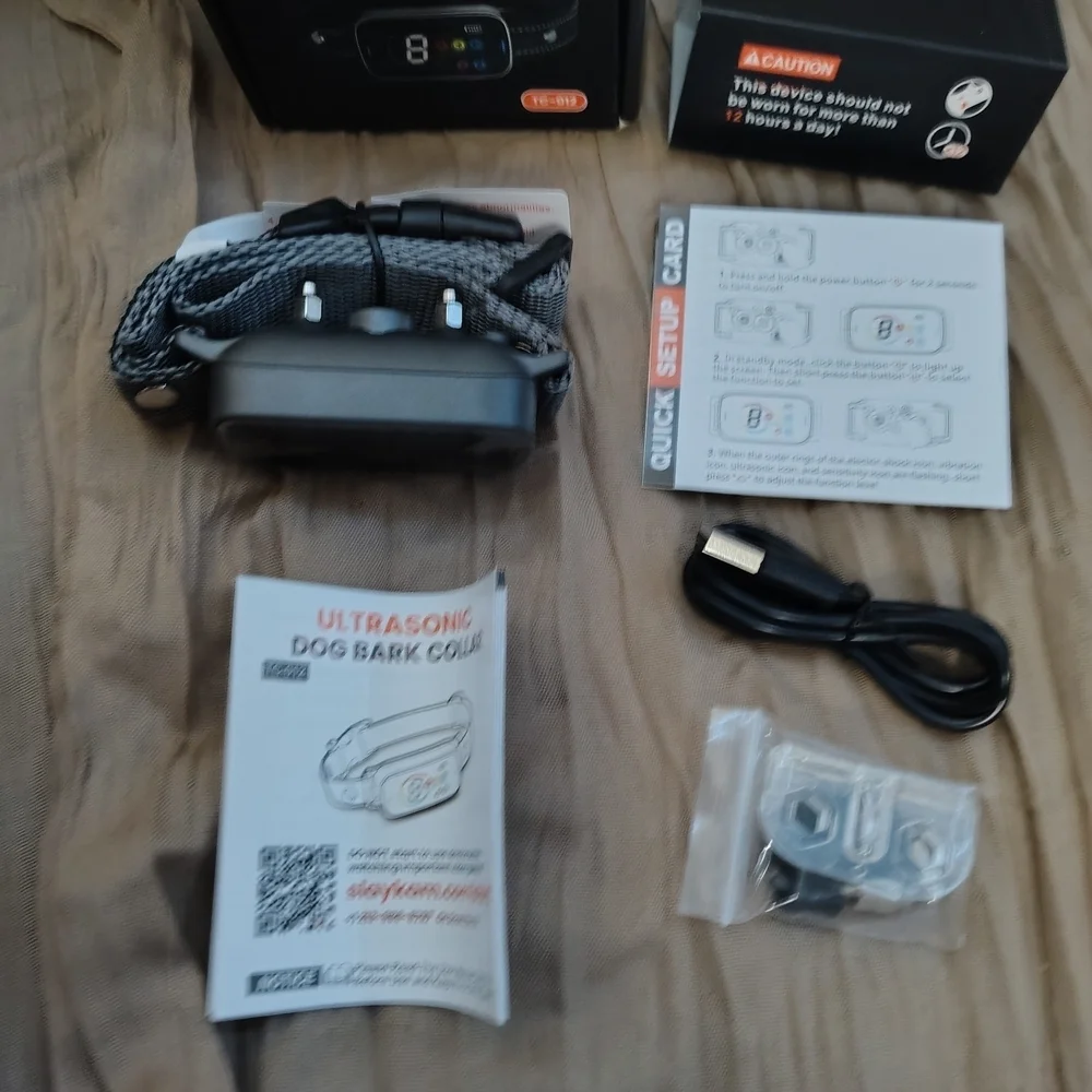 Ultrasonic Dog Bark Collar Rechargeable Anti Bark Trainer NEW